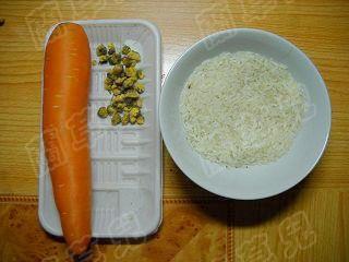 菊花胡萝卜粥的做法步骤1