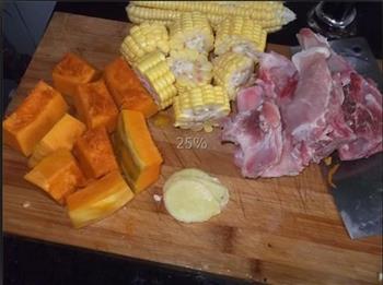 南瓜玉米排骨汤的做法步骤1