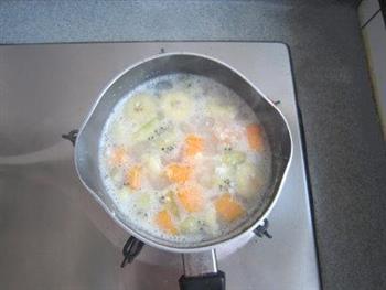 鲜玉米水果粥的做法步骤7