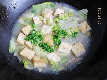 白菜粉丝炖豆腐的做法步骤8