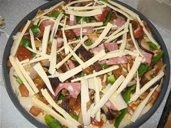 鸡肉香菇披萨的做法步骤9
