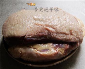 海鲜酱炒鸭肉的做法图解1