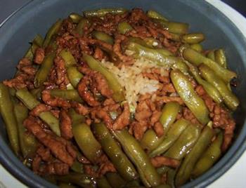肉丝扁豆焖饭的做法步骤12