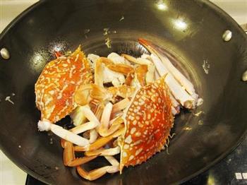 姜葱炒花蟹的做法步骤6