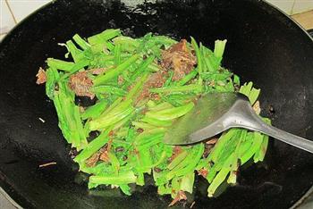 豆豉鲮鱼炒麦菜的做法步骤3