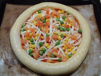 菠萝烤鸭厚匹萨的做法图解17