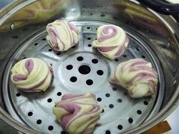 紫薯双色花卷的做法图解14