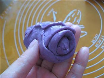 紫薯玫瑰花馒头的做法步骤8