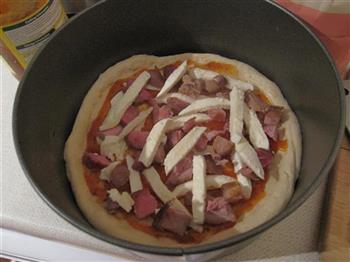 蜜汁烤叉烧披萨的做法图解9