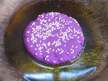 紫薯糯米豆沙饼的做法步骤10