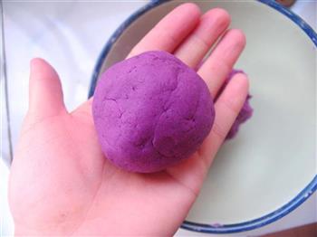 紫薯糯米豆沙饼的做法步骤7