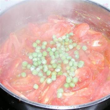 西红柿豌豆炒鸡蛋的做法步骤5