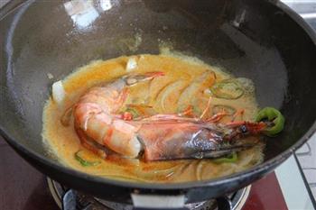 泰式红咖喱虾的做法步骤19