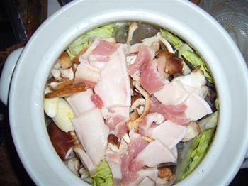 香菇白菜砂锅煲的做法步骤4