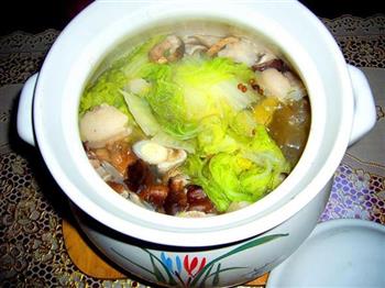 香菇白菜砂锅煲的做法步骤9