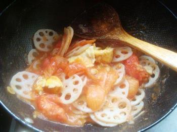 西红柿炒藕片的做法步骤14