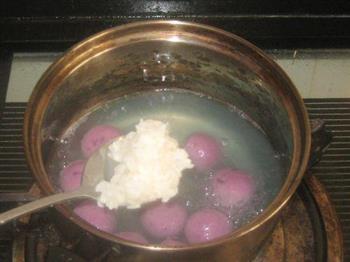 酒酿紫薯汤圆的做法步骤8
