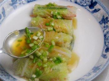 杂蔬鲜虾白菜卷的做法步骤11