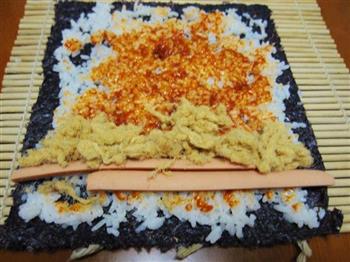 辣味火腿肉松寿司的做法步骤5