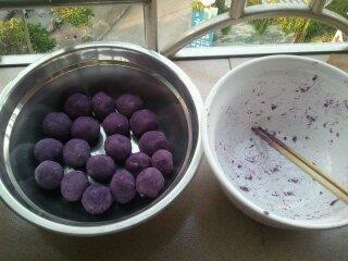 西米紫薯丸子的做法步骤1