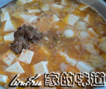 辣白菜豆腐酱汤的做法图解9