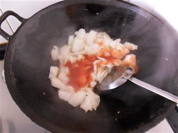 茄汁白菜梗的做法步骤5