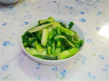 清炒白菜苔的做法步骤4