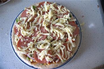 培根烤肠PIZZA的做法图解11
