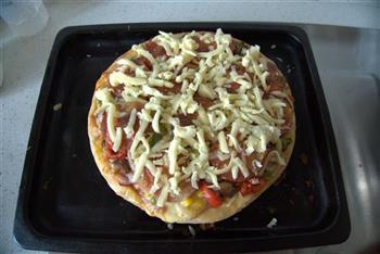培根烤肠PIZZA的做法图解12