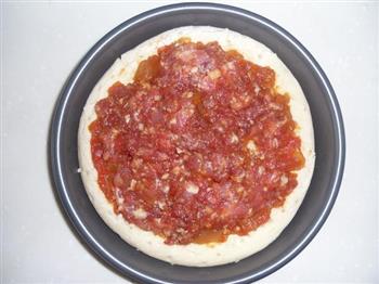 榨菜肉丝披萨的做法步骤4