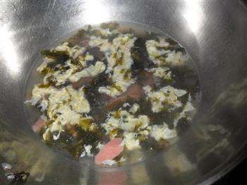 火腿肠紫菜蛋花汤的做法步骤4