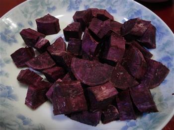糯米紫薯红豆粥的做法图解2