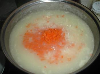 胡萝卜香菇鸡味粥的做法图解5
