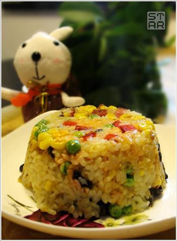 杂蔬炒米饭的做法图解6