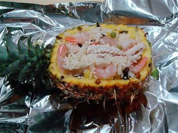 菠萝海鲜焗饭的做法步骤11