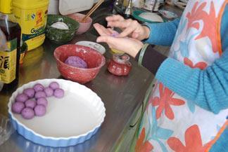 紫薯玫瑰汤圆的做法步骤2