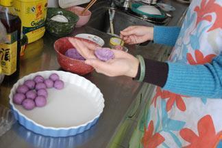 紫薯玫瑰汤圆的做法步骤3