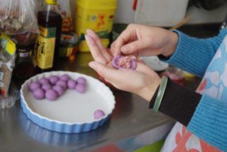 紫薯玫瑰汤圆的做法步骤4