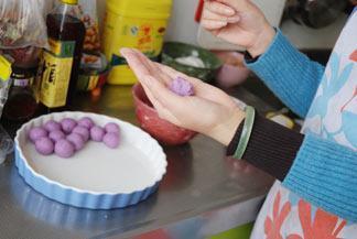 紫薯玫瑰汤圆的做法步骤6