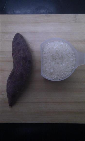 紫薯焖饭的做法步骤1