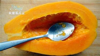 橙汁玉米木瓜的做法步骤3