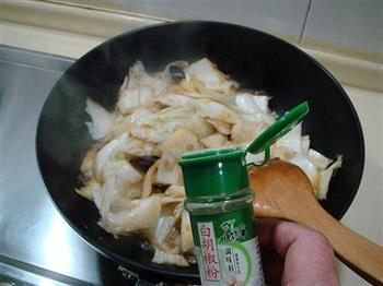 香菇肉片烧白菜的做法步骤9