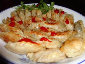 双菇馅蛤蜊式煎饺的做法步骤6