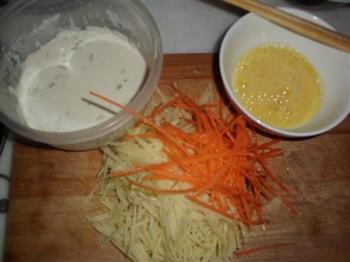 土豆丝蛋卷饼的做法步骤2