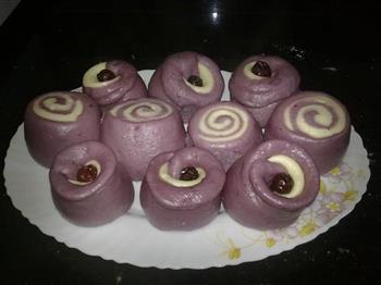 紫薯双色馒头的做法步骤9