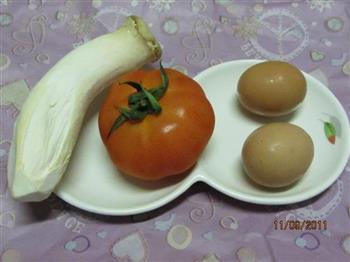 杏鲍菇番茄炒蛋的做法步骤1