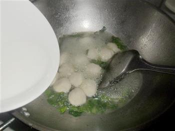 小白菜虾丸汤的做法步骤5