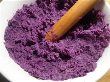 香煎紫薯糯米饼的做法步骤5