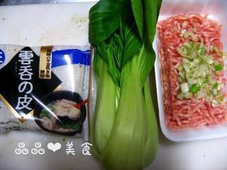 青菜鲜肉大馄饨的做法步骤1