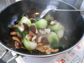海米香菇扒油菜的做法图解9